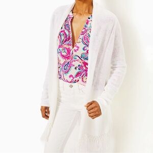 Lilly Pulitzer White Tatum Cardigan
